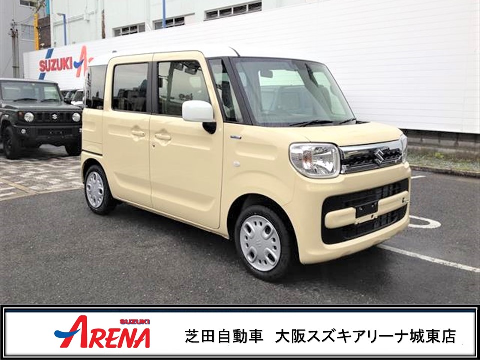 5月12日 R3年5月登録未使用車 スペーシア ハイブリッドｘ ２トーンルーフ 軽自動車 スズキ保証付 セーフティサポート ２型 シフォンアイボリーホワイト２トーンルーフ 車両価格 130 8万円 税込 基本プラン支払総額 144万円 税込 大阪スズキアリーナ城東