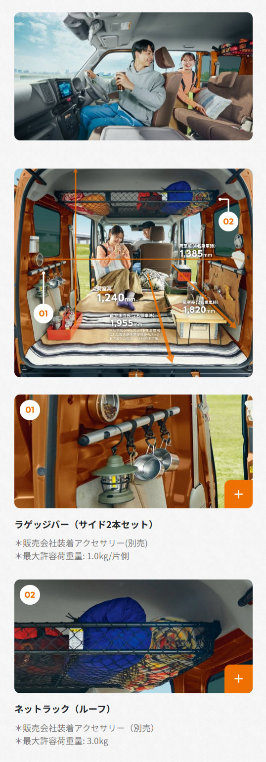 エブリイJリミテッドの室内空間