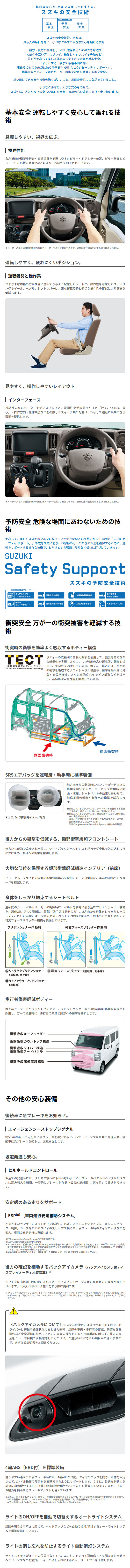 エブリイJリミテッドの安全装備