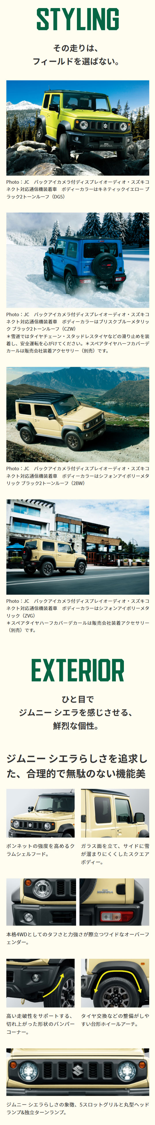 ジムニーシエラの外観