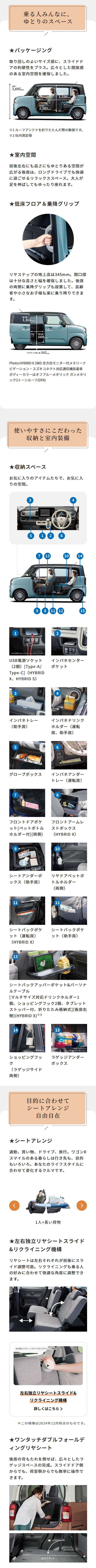 ワゴンRスマイルの室内空間