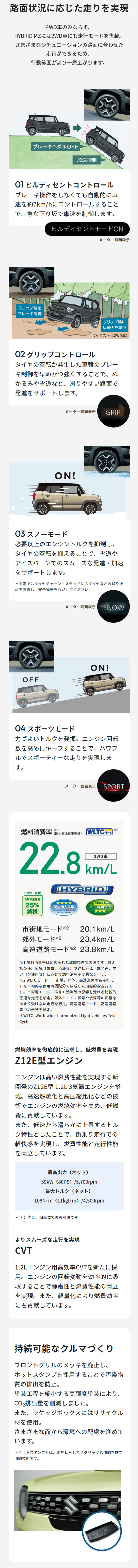 クロスビーの走行・環境性能