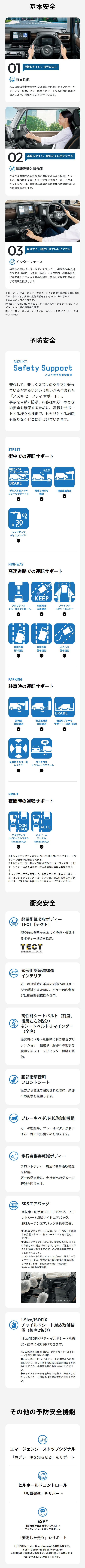 クロスビーの安全装備